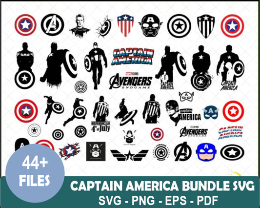 Captain America Bundle Svg, Super Heroes svg, Marvel svg