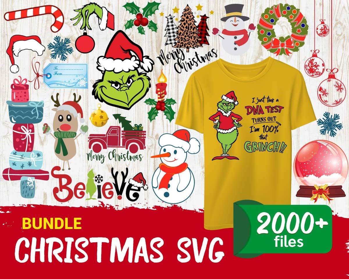 Mega Christmas Bundle SVG, Grinch Svg, Christmas Gnome Svg