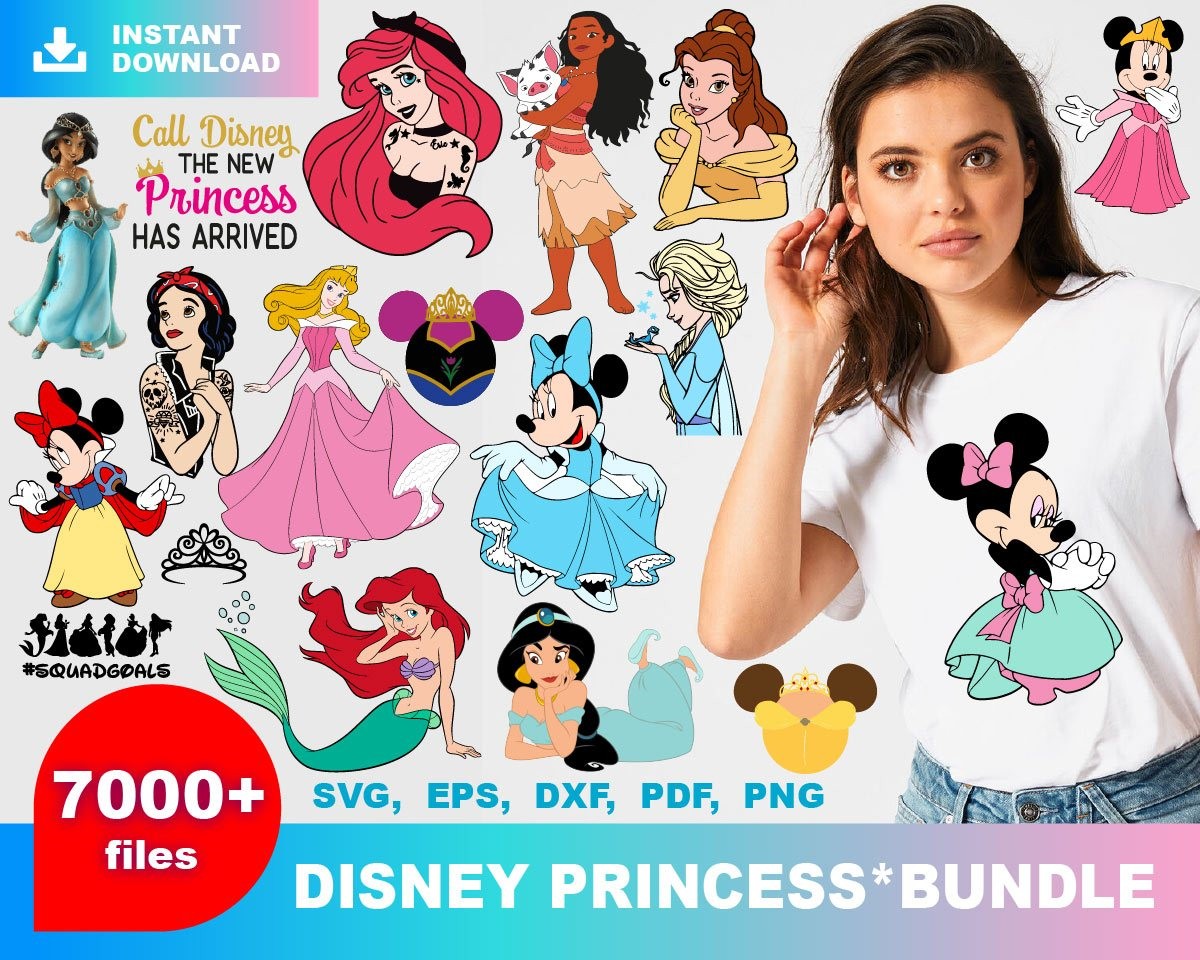 All Disney Design Svg, Disney Princess Svg, Fashion Princess Svg