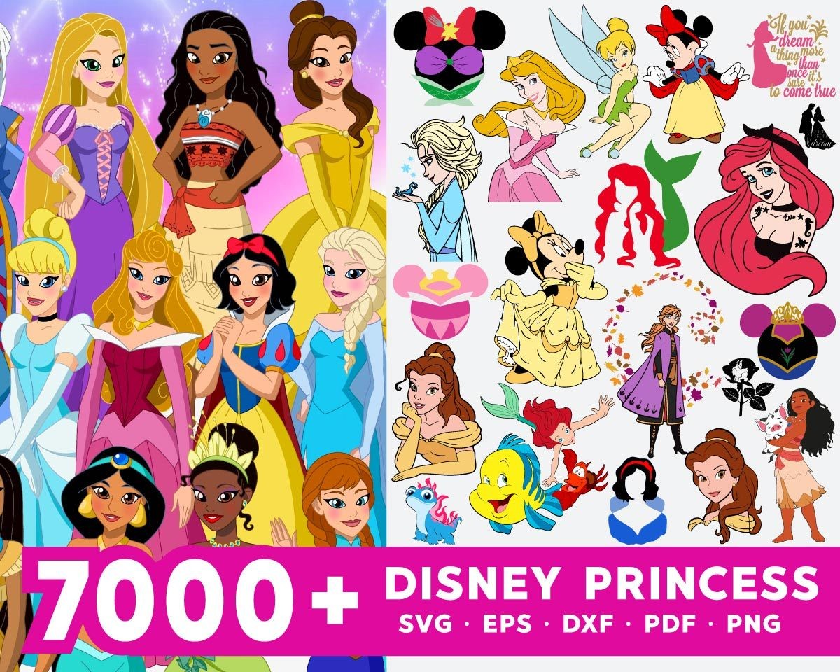 All Disney Design Svg, Disney Princess Svg, Fashion Princess Svg