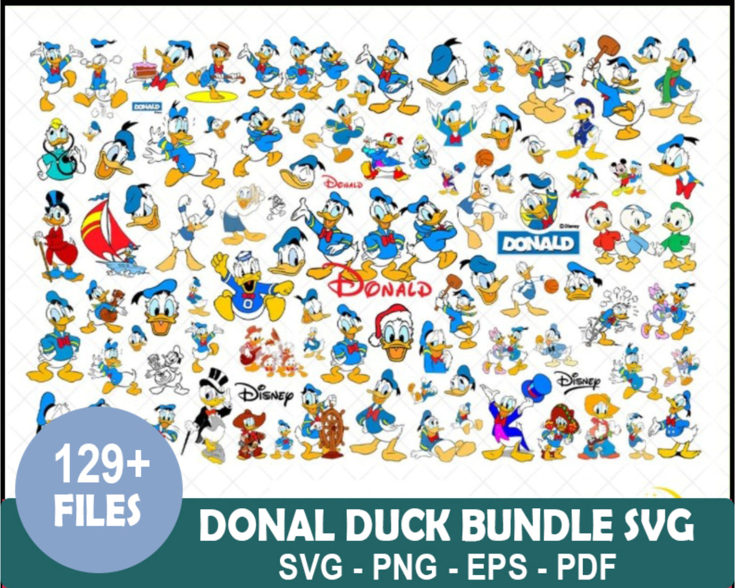 Donal Duck Bundle Svg, Donal Duck Svg, Donald Duck vector