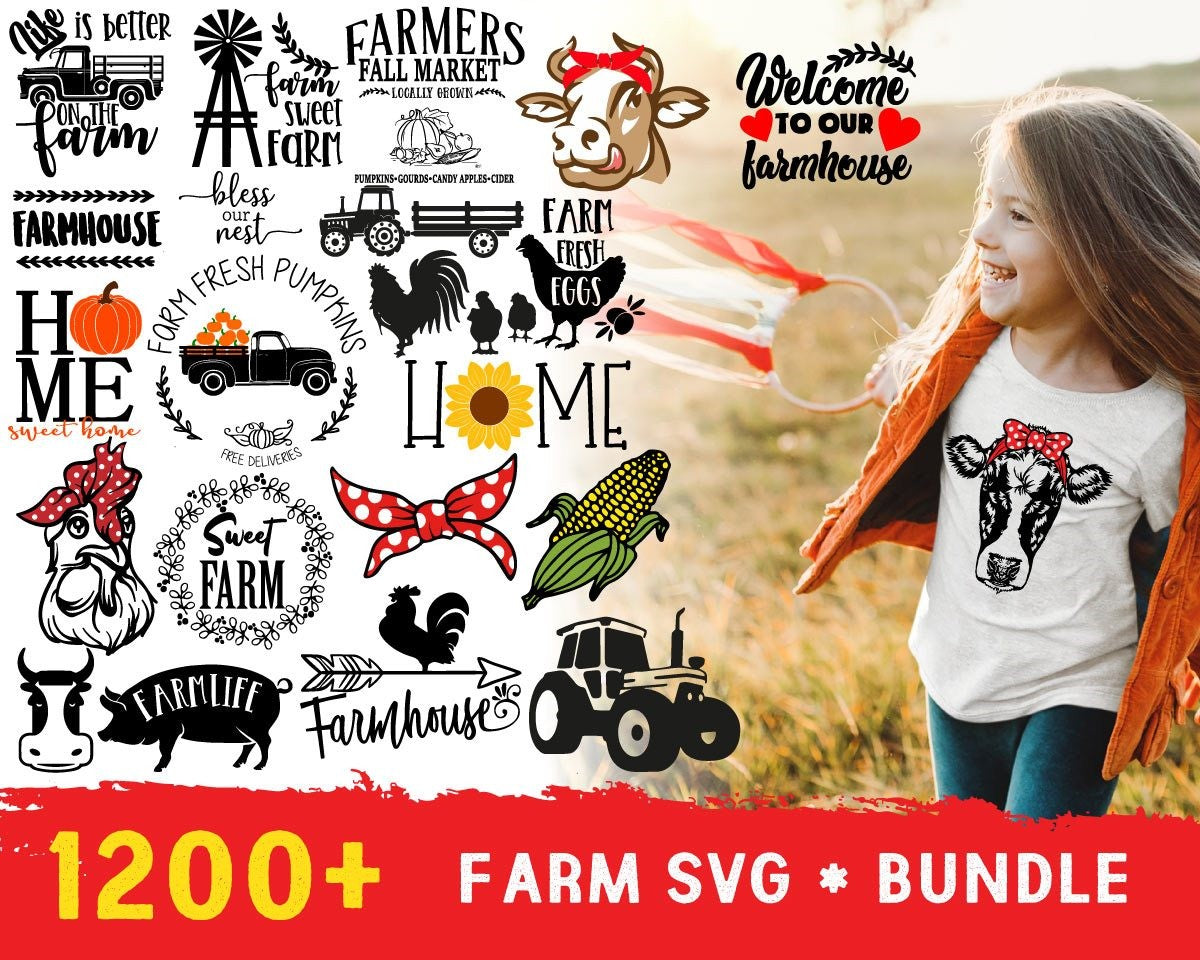 Farm Mega Bundle Svg, Farm Bundle Svg, Farm Life Svg, Farmer Svg