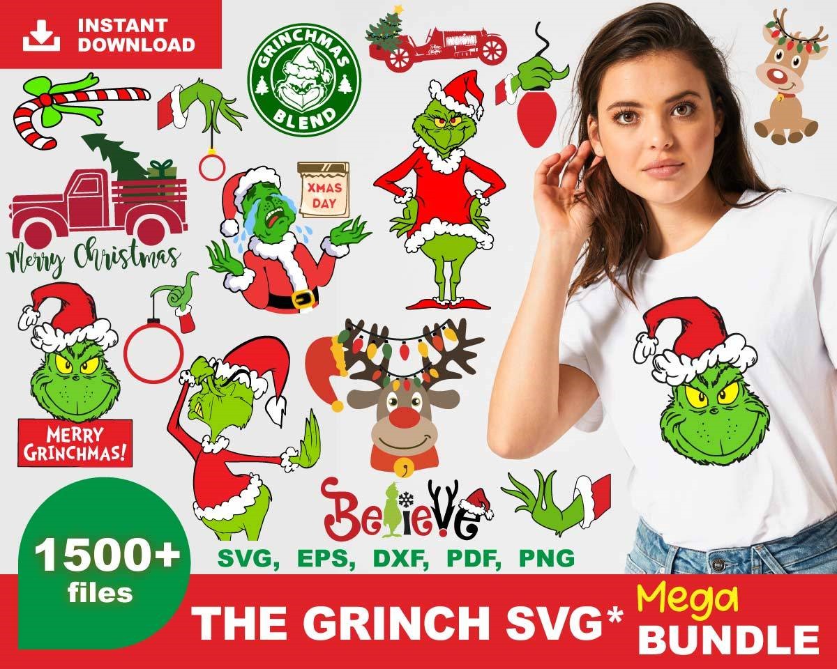 Christmas Mega Bundle Svg, Grinch Svg, Disney Christmas Svg