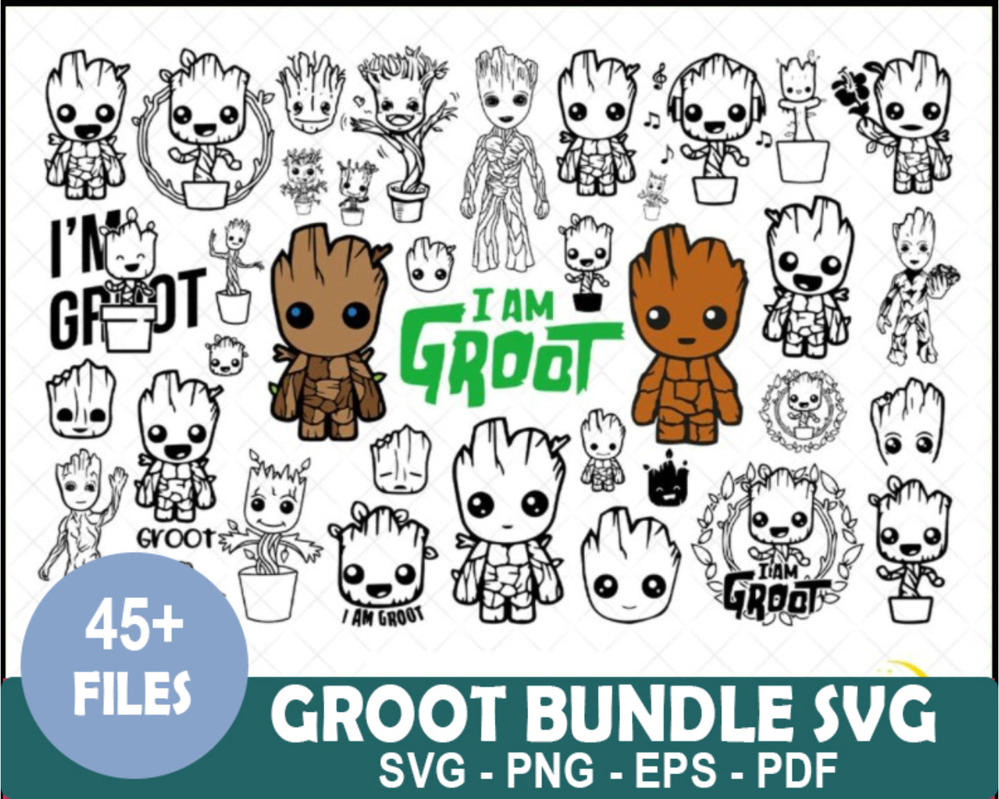 Baby Groot Bundle Svg, Groot Cut File for Cricut, Baby Groot