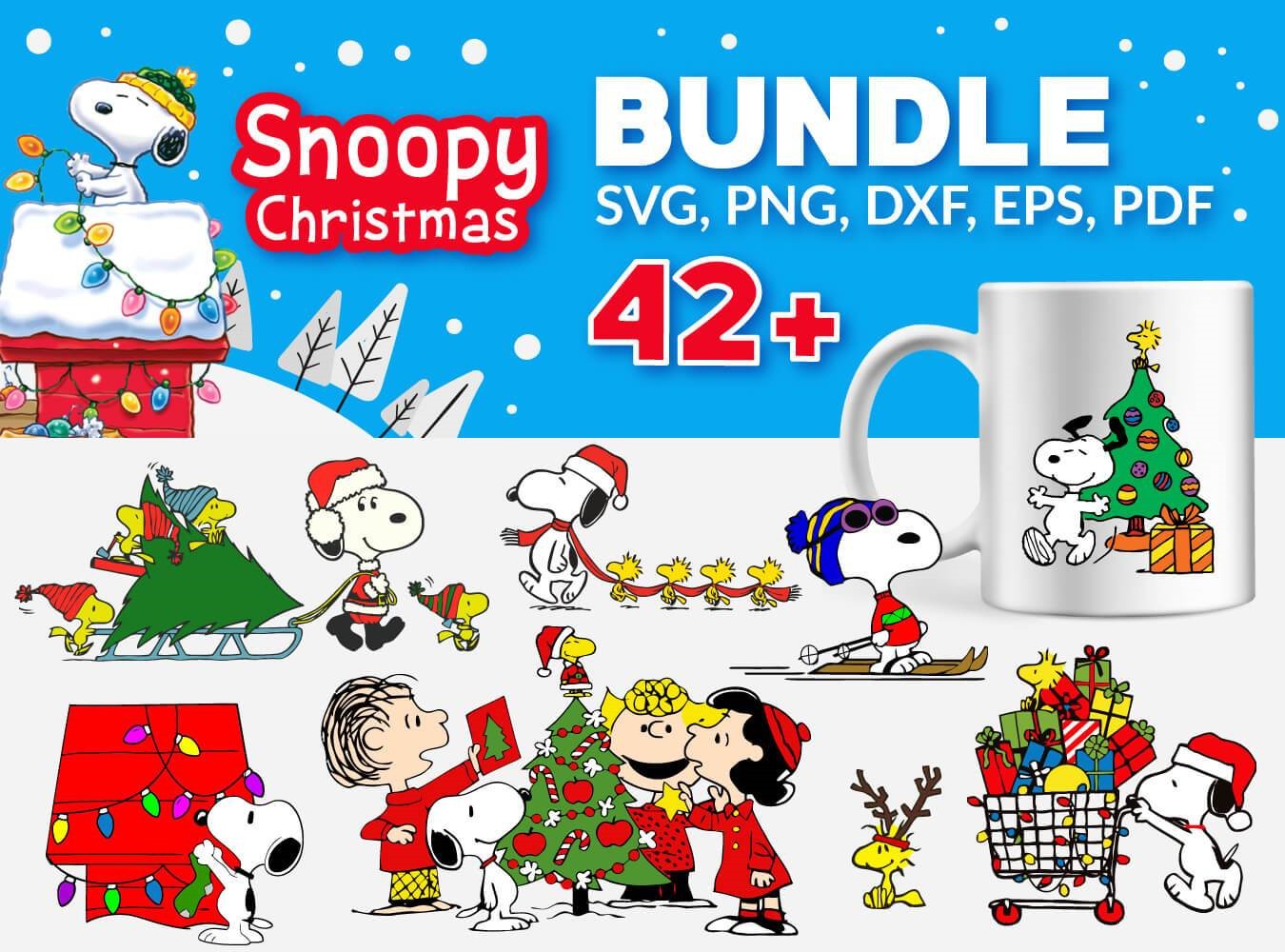 Disney Christmas Bundle Svg, Mickey Christmas Svg, Snoopy Christmas