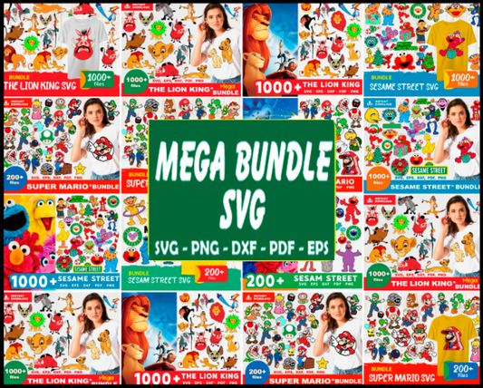 Sesame Street And Mario Mega Bundle Svg, Sesame Treet Svg, Mario Svg