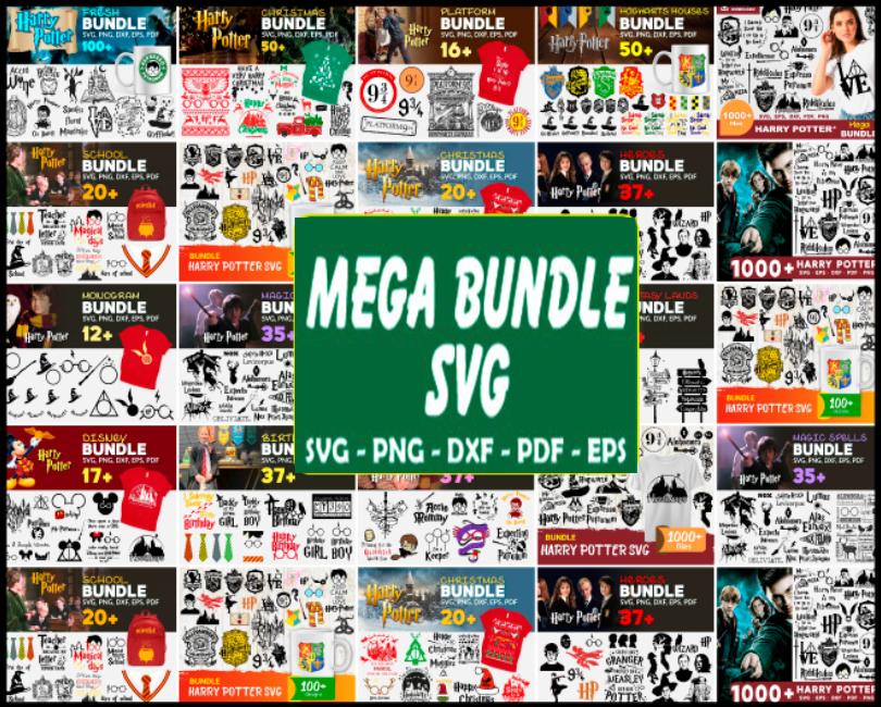 5000 Harry Potter Mega Bundle Svg, Harry Potter Svg, Harry Potter