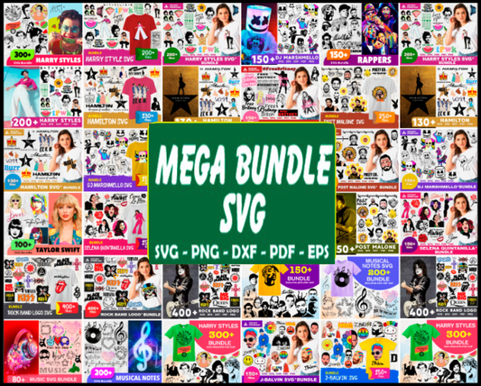 Famous Singer Mega Bundle Svg, Harry Styles Svg, Hamilton Svg