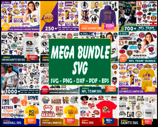 Sport Mega Bundle Svg, Sport Svg, Football Svg, Baseball Svg, NFL Svg