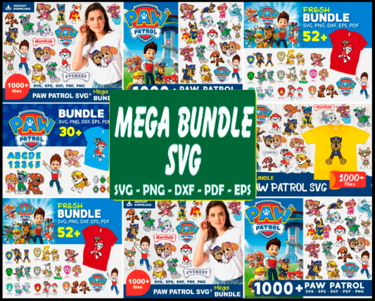 Huge Paw Patrol Mega Bundle Svg, Paw Patrol Bundle Svg, Patrol Svg