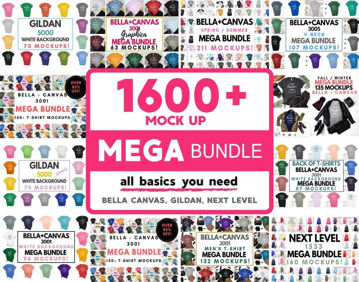 Mockup One Style Png Mega Bundle, Mockup Png, Basics Mockup