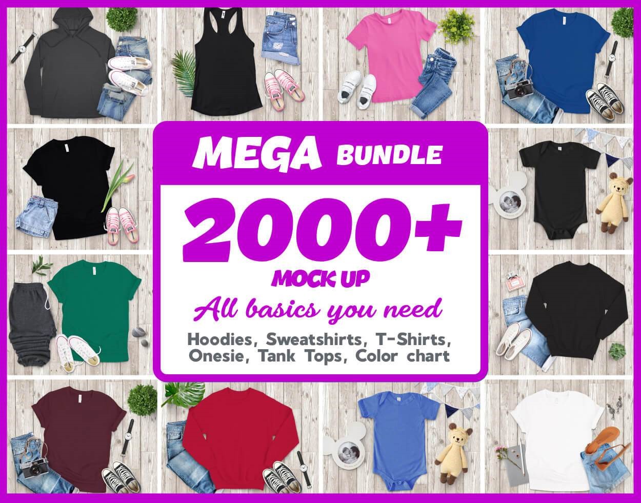 Mockup One Style Png Mega Bundle, Mockup Png, Basics Mockup