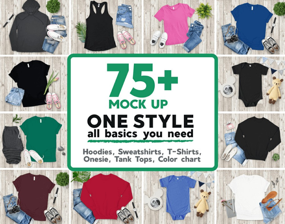 Mockup One Style Png Mega Bundle, Mockup Png, Basics Mockup