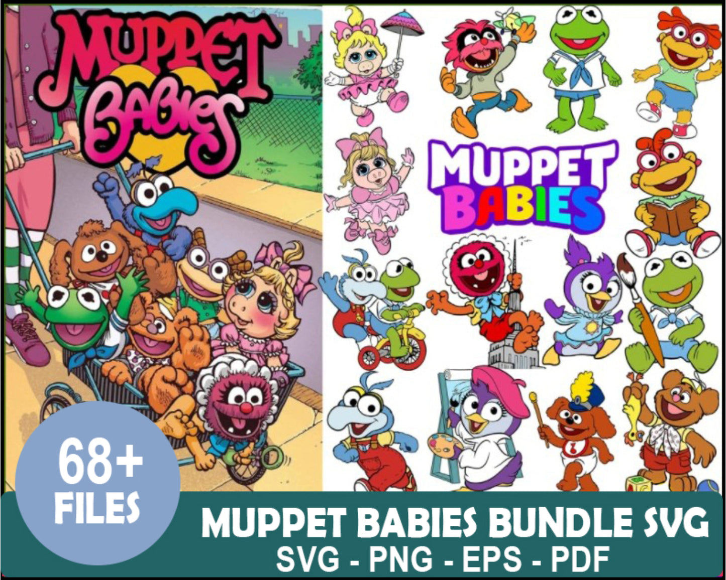 Muppet babies Bundle svg, muppets svg, baby muppet svg, little muppet