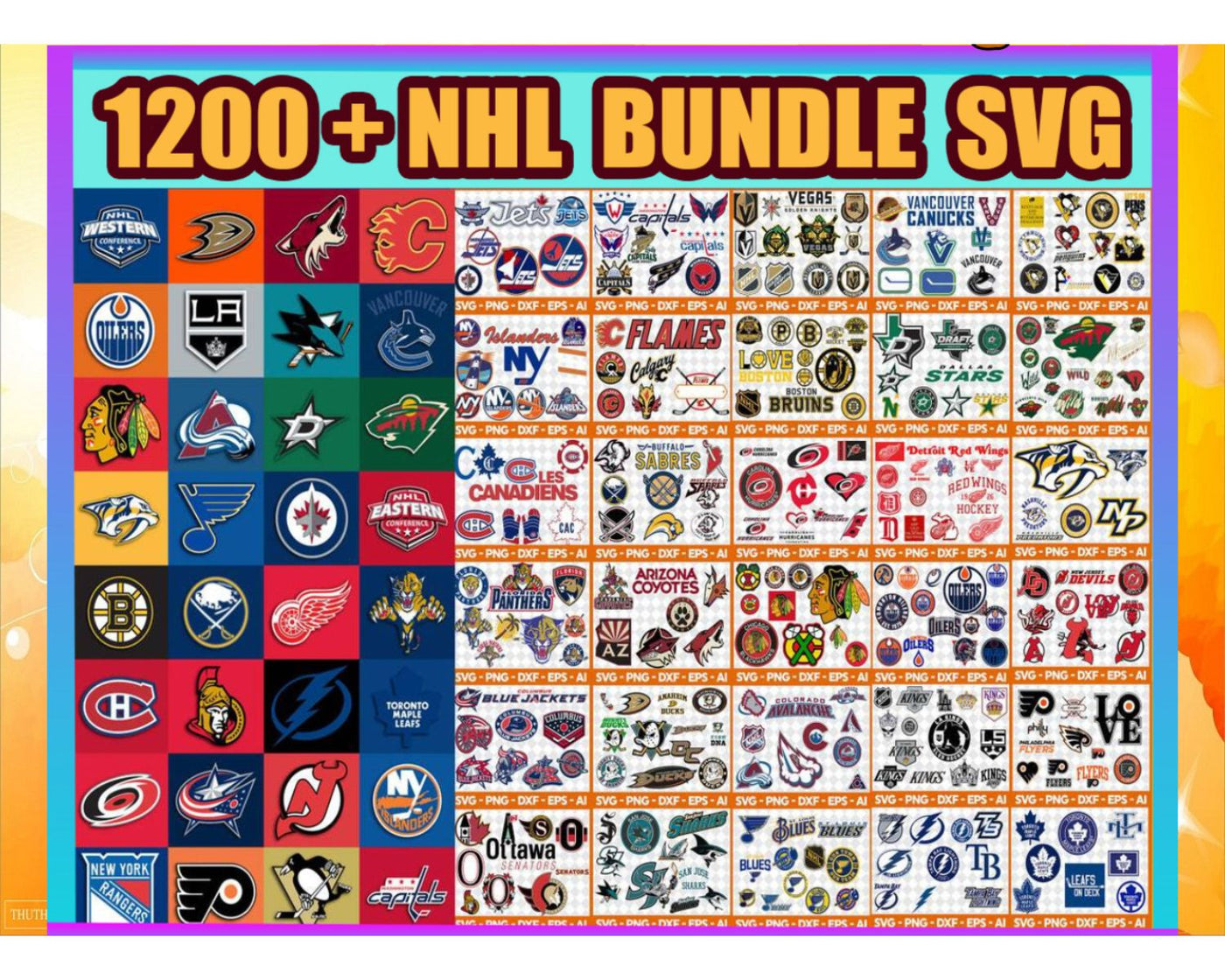 All team NHL Bundle Svg, Bundle Sport Svg, Hockey Svg, Sport Svg