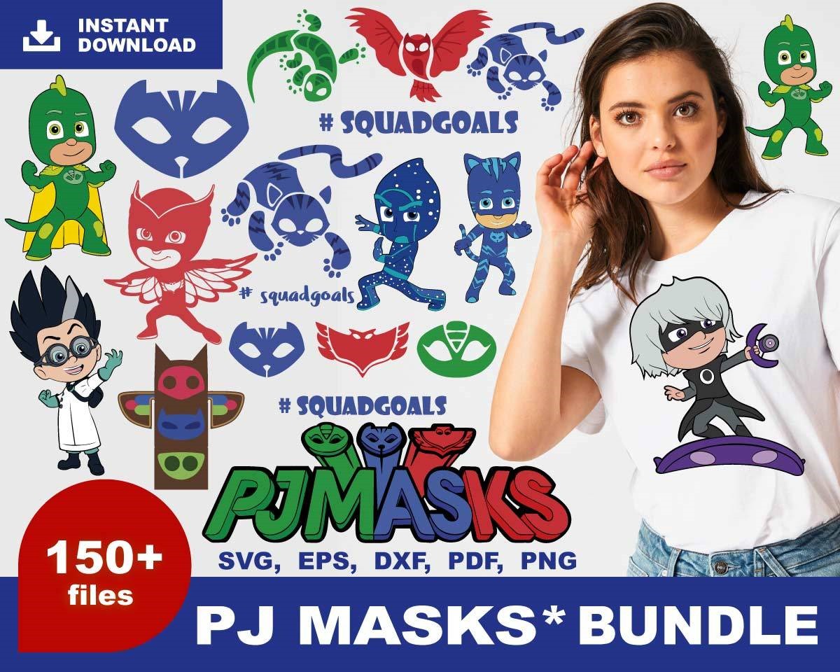 Mega Cartoon Bundle Svg, M MS Face Svg, Ninja Svg, Pj Masks Svg