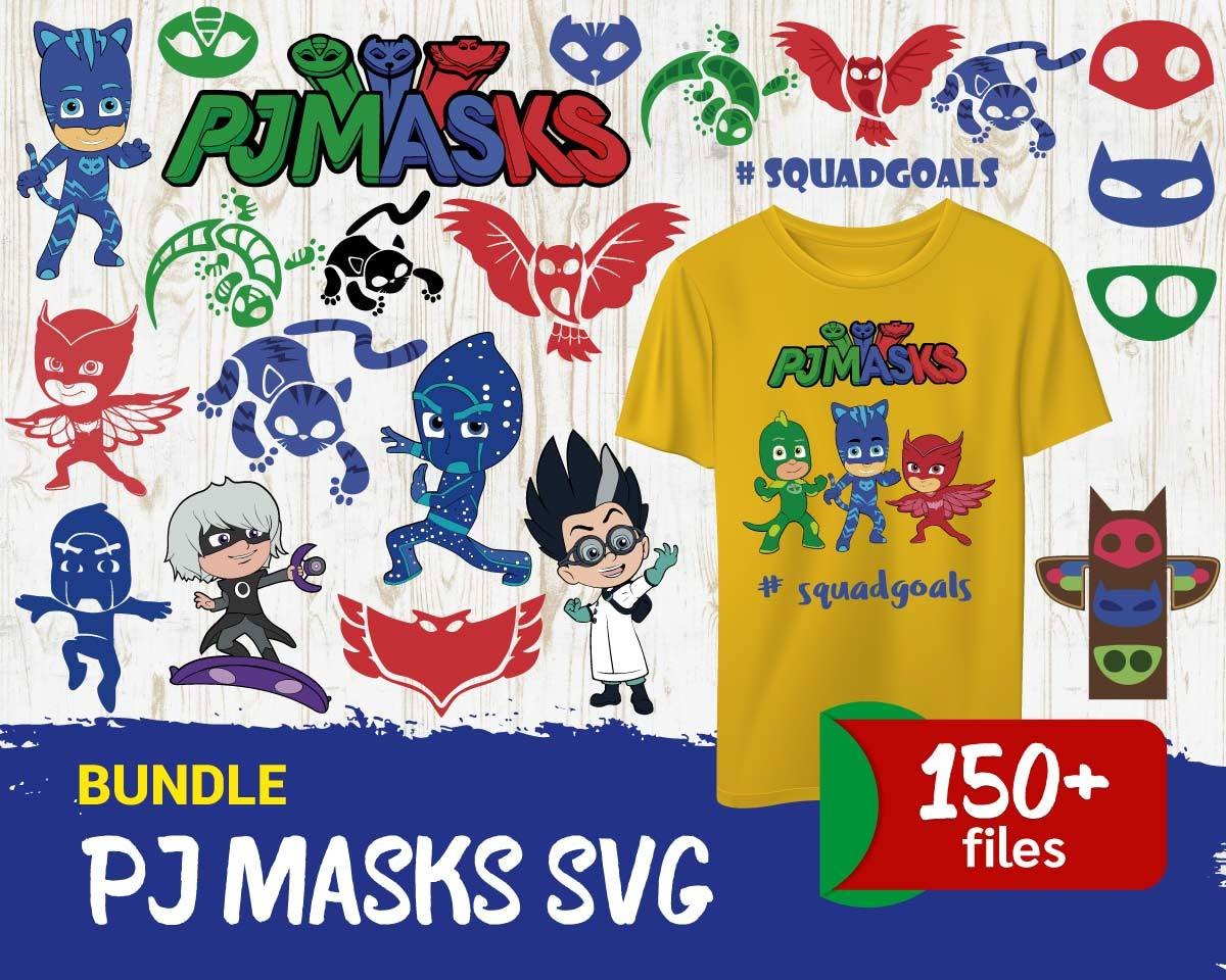 Mega Cartoon Bundle Svg, M MS Face Svg, Ninja Svg, Pj Masks Svg