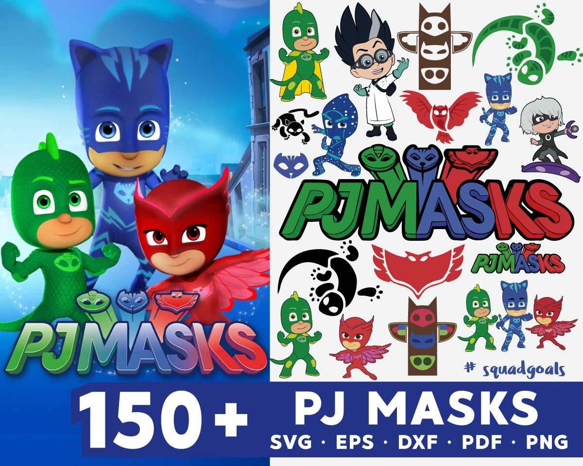 Mega Cartoon Bundle Svg, M MS Face Svg, Ninja Svg, Pj Masks Svg