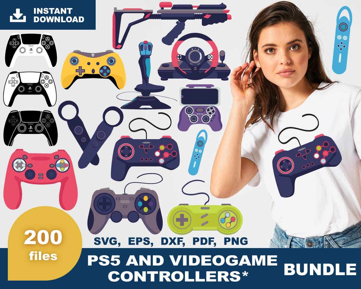 Roblox and PS5 Game Mega bundle, Roblox Svg, PS5 Svg, Video Game