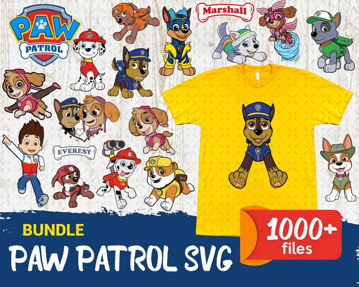 Huge Paw Patrol Mega Bundle Svg, Paw Patrol Bundle Svg, Patrol Svg