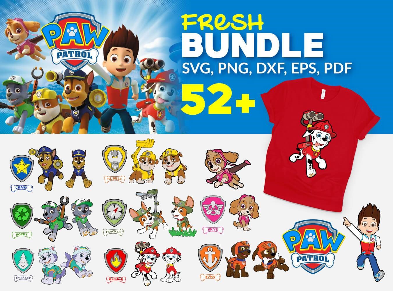 Huge Paw Patrol Mega Bundle Svg, Paw Patrol Bundle Svg, Patrol Svg