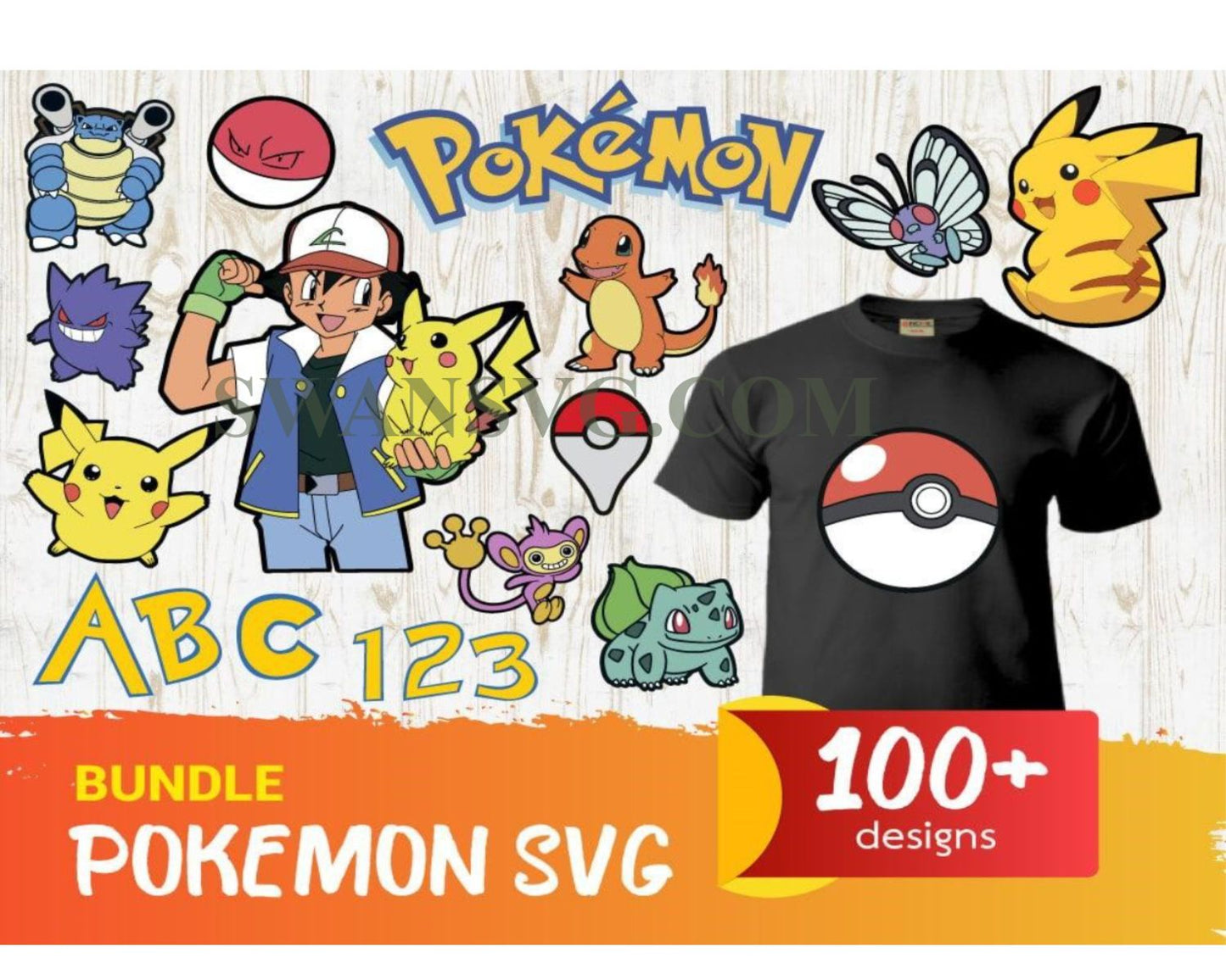 Pokemon Bundle Svg, Trending Svg, Pokemon Svg, Cartoon Svg