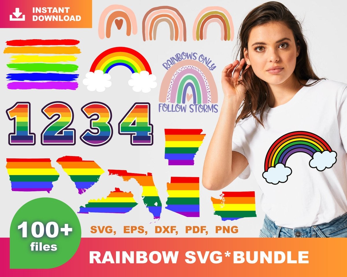 Giant Bundle Svg, Rainbow Svg, Freaking giant Svg, Flower Svg