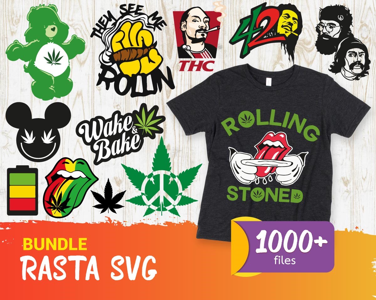 All Rasta Mega Bundle Svg, Cannabis Weed Svg, Cannabis Leaf Svg