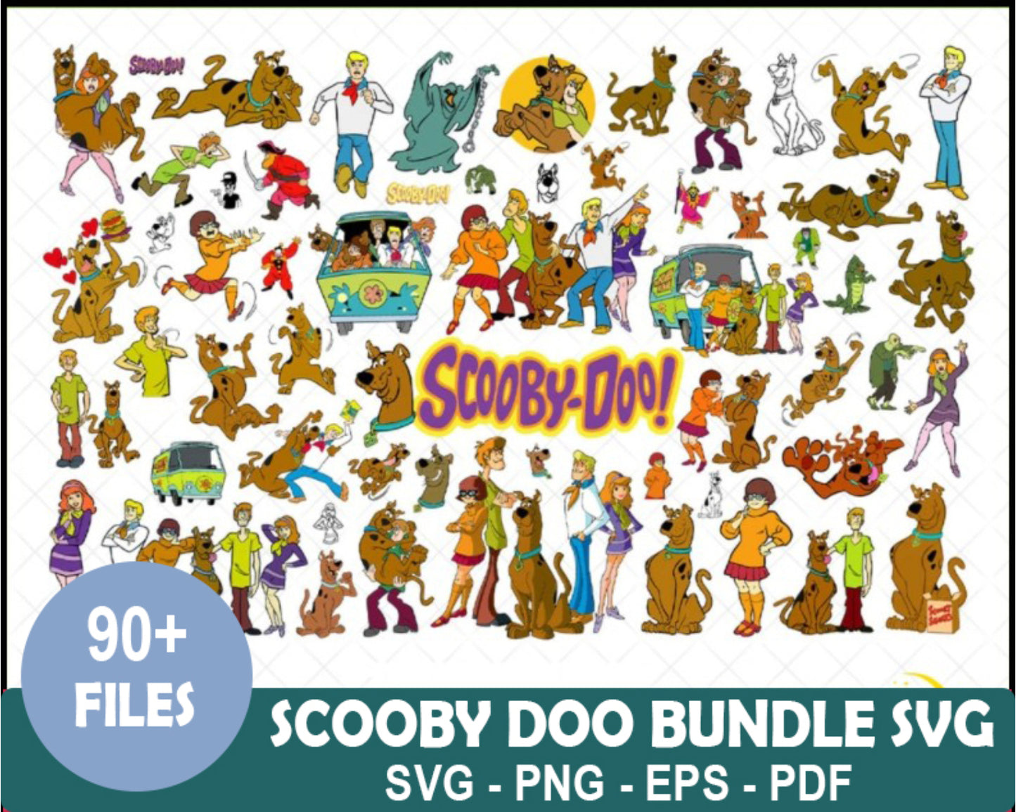 Scooby Doo and Scrappy Doo Bundle Svg, Scooby Doo Svg, Scooby Doo