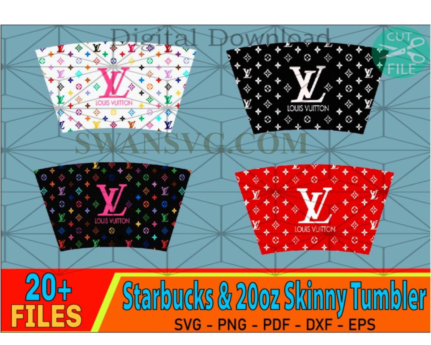 StarBucks 20oz Skinny Tumbler Svg, Fashion Brand Svg, Bundle Logo Svg