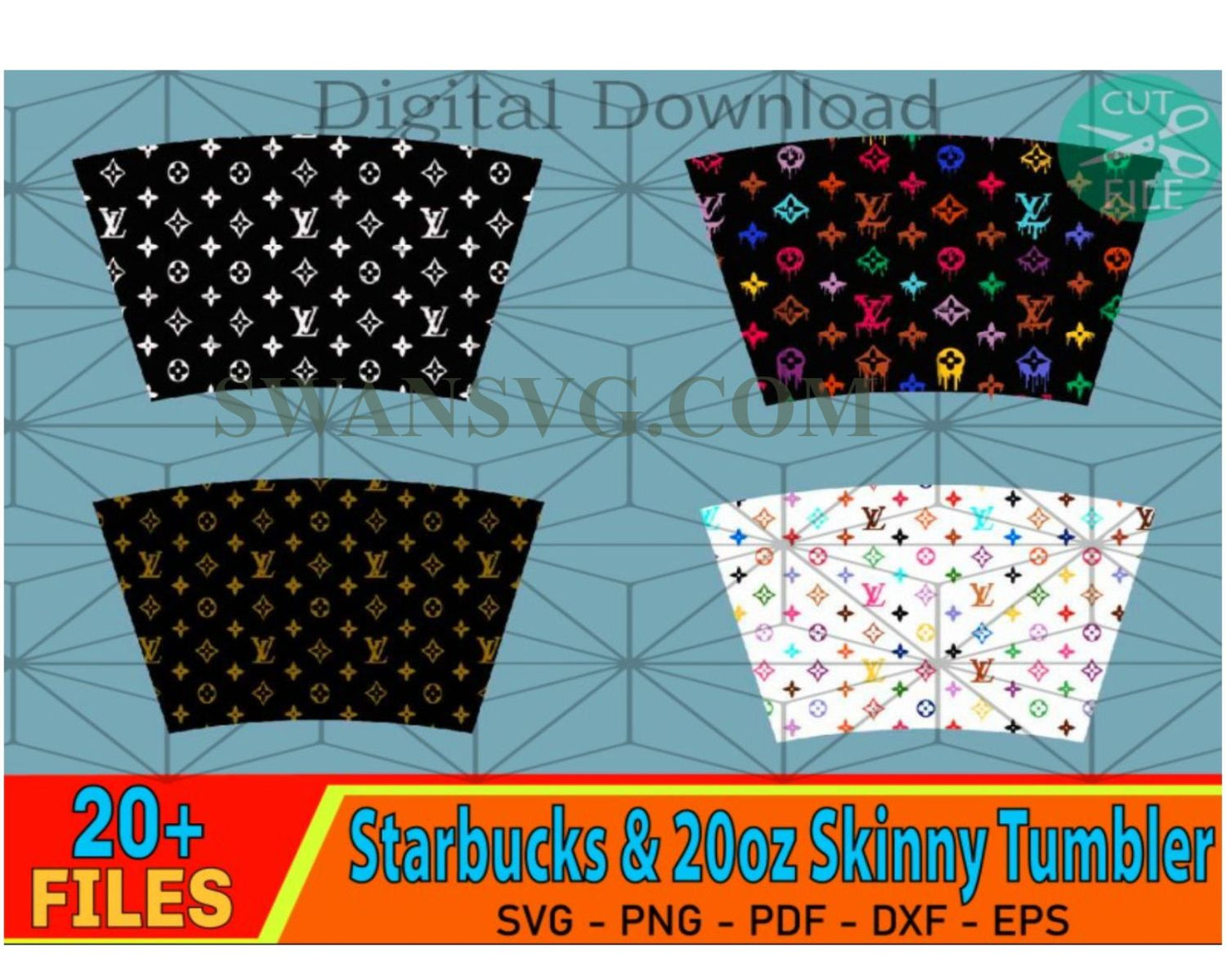 StarBucks 20oz Skinny Tumbler Svg, Fashion Brand Svg, Bundle Logo