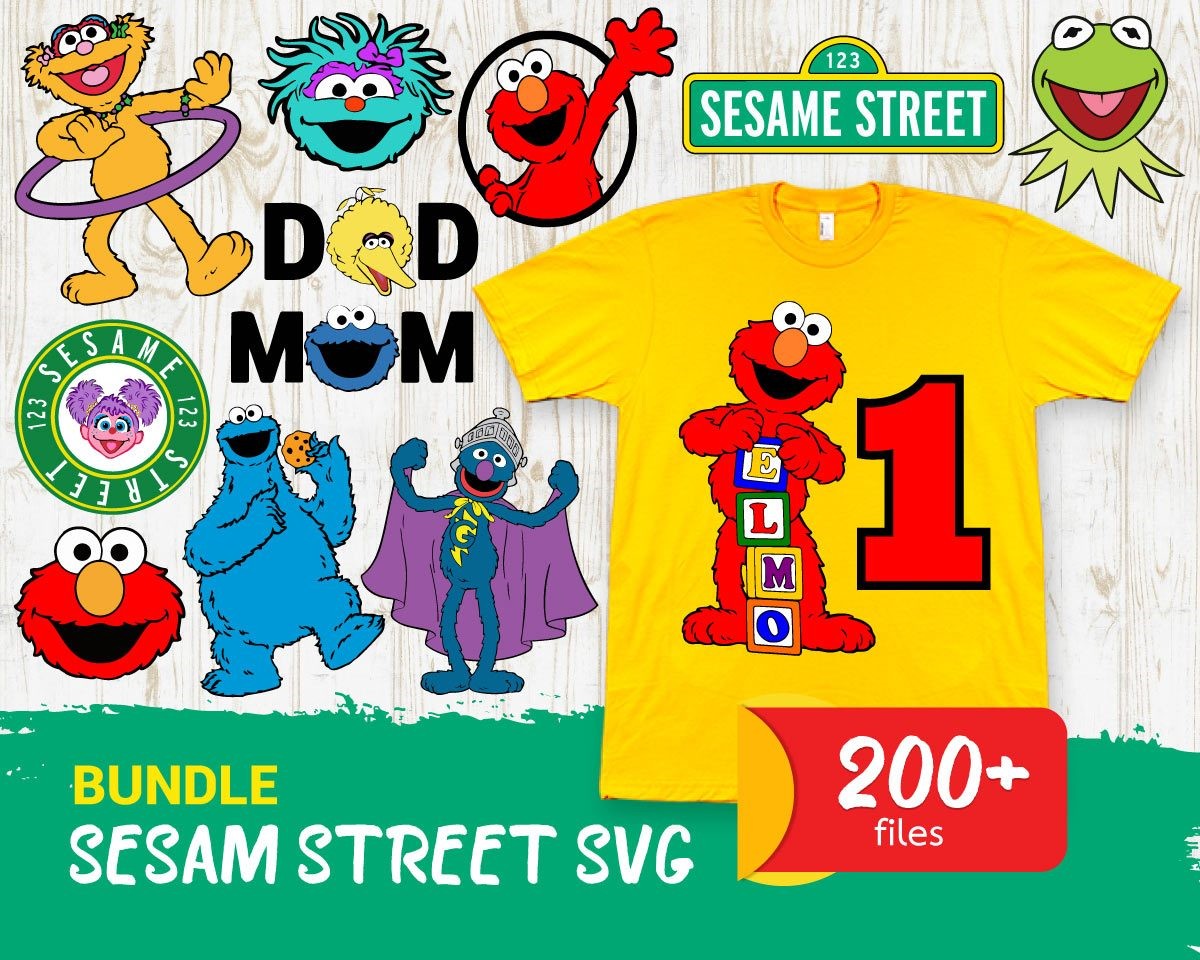 Sesame Street And Mario Mega Bundle Svg, Sesame Treet Svg, Mario Svg