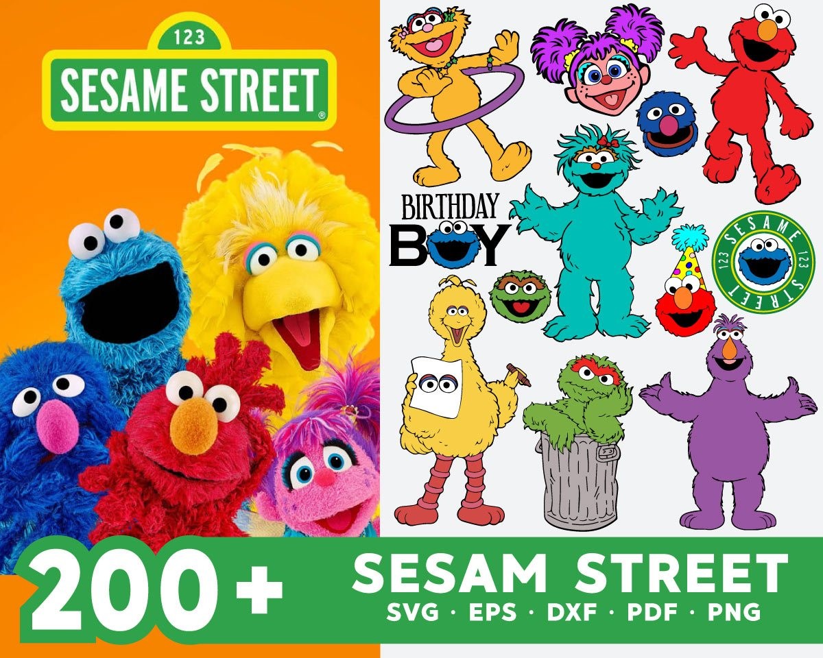 Sesame Street And Mario Mega Bundle Svg, Sesame Treet Svg, Mario Svg