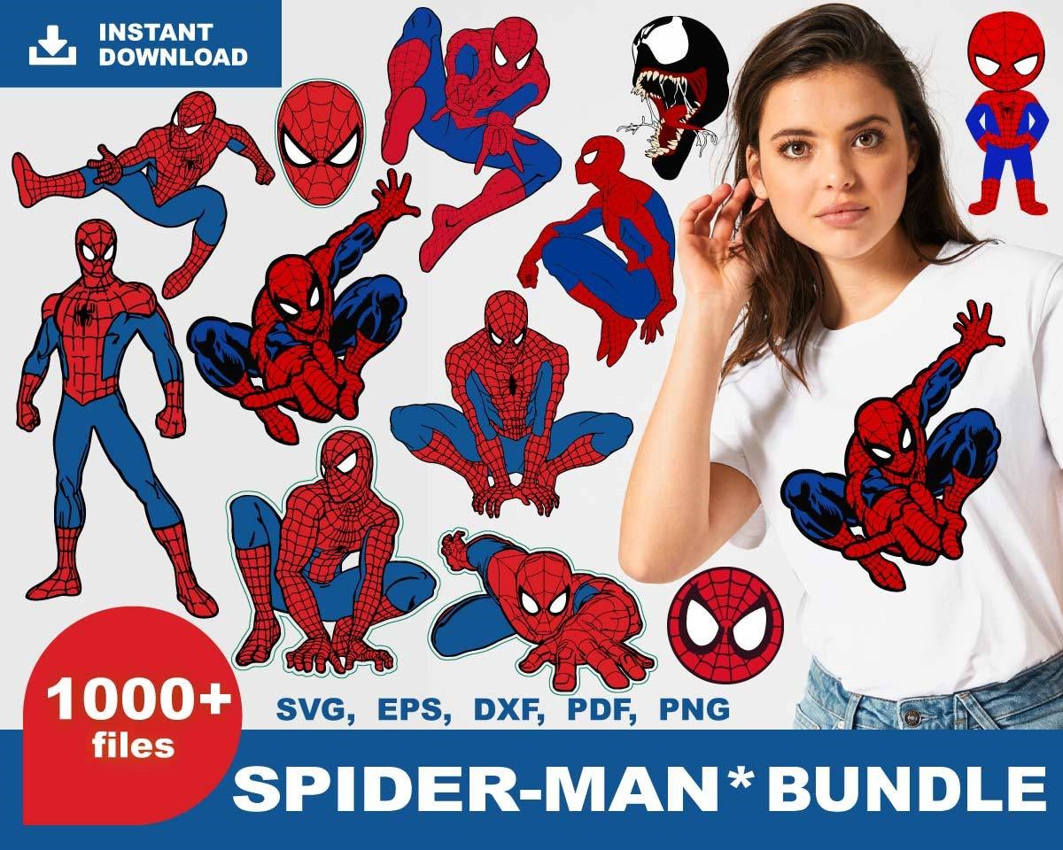 Spiderman Mega Bundle Svg, Marvel Spiderman Svg, Spiderman Svg