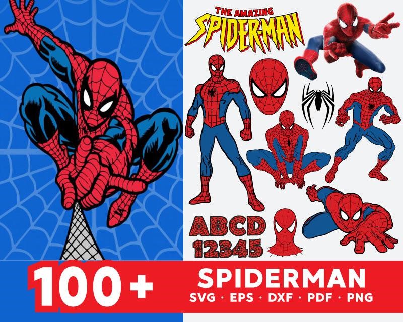 Spiderman Mega Bundle Svg, Marvel Spiderman Svg, Spiderman Svg