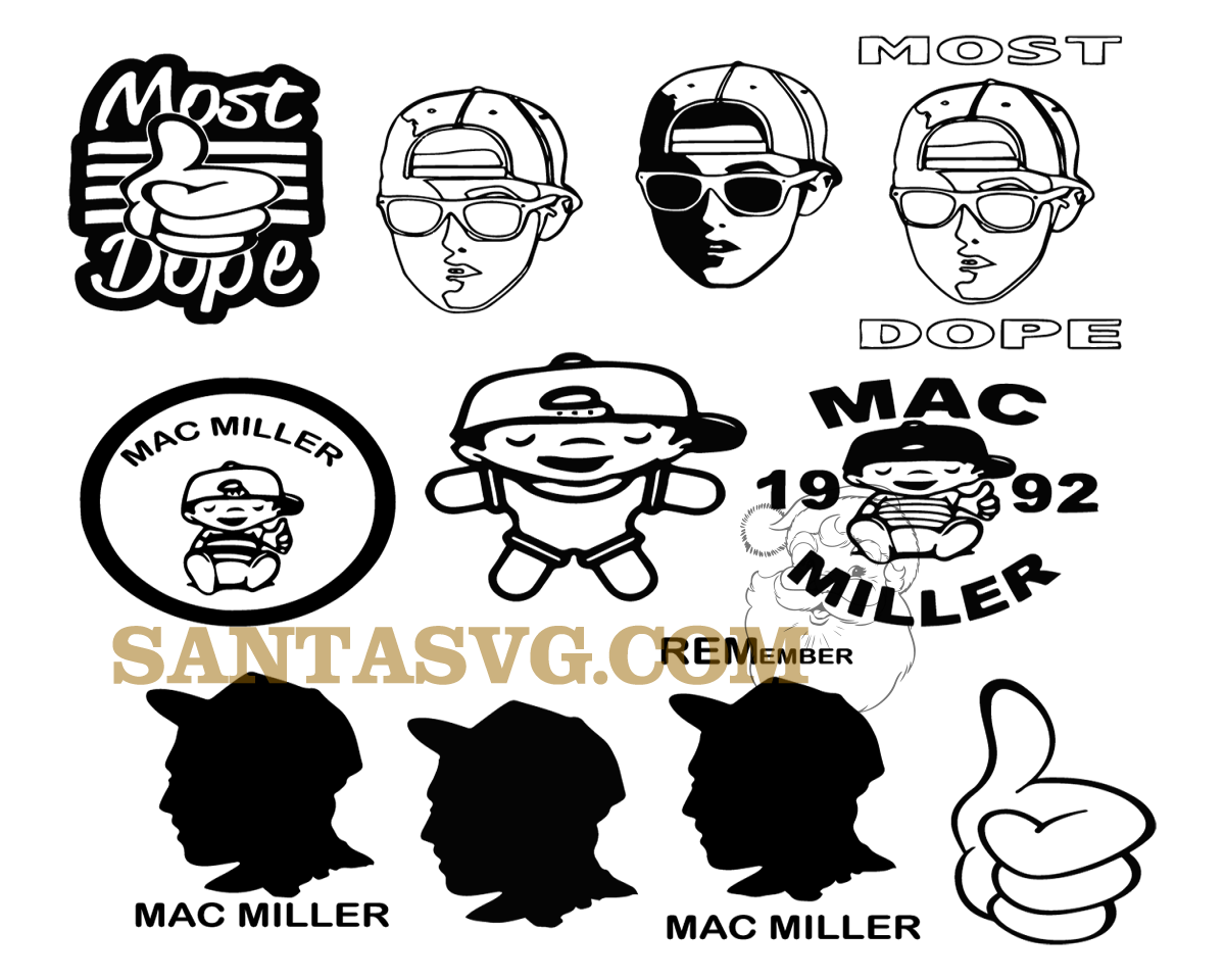 20 Mac Miller Bundle, Mac Miller SVG, Mac Miller Silhouette