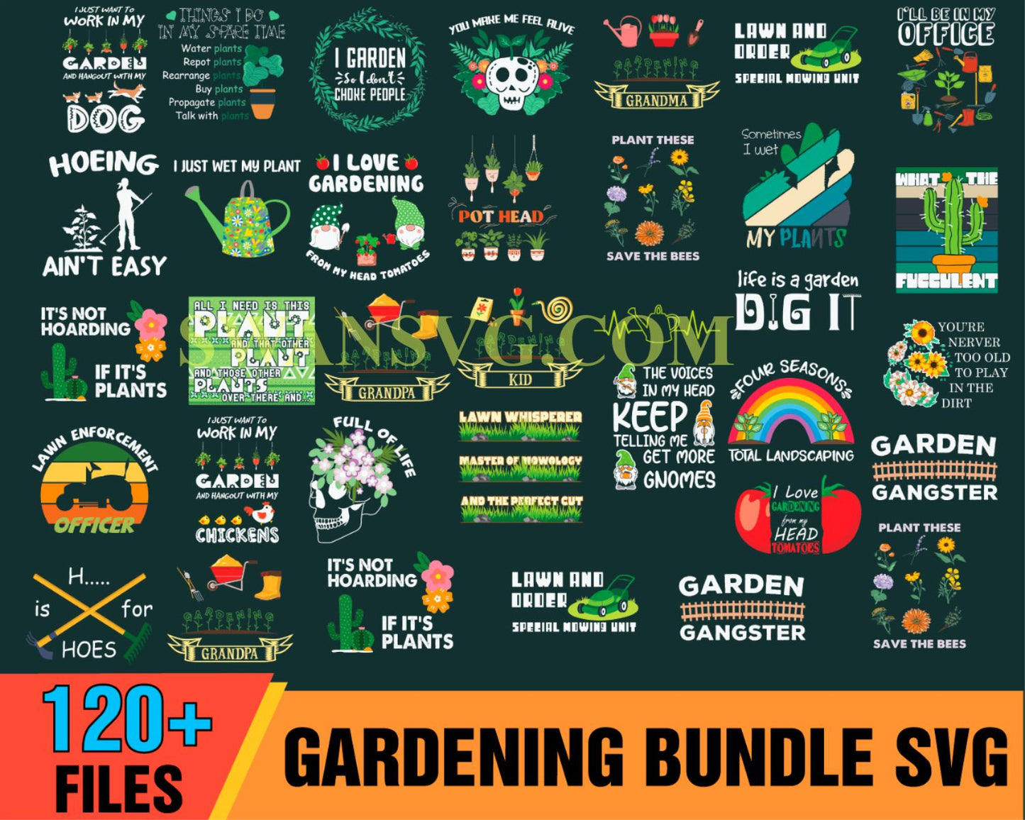 120 Gardening Bundle SVG, Gardening SVG, Cactus svg, Succulent