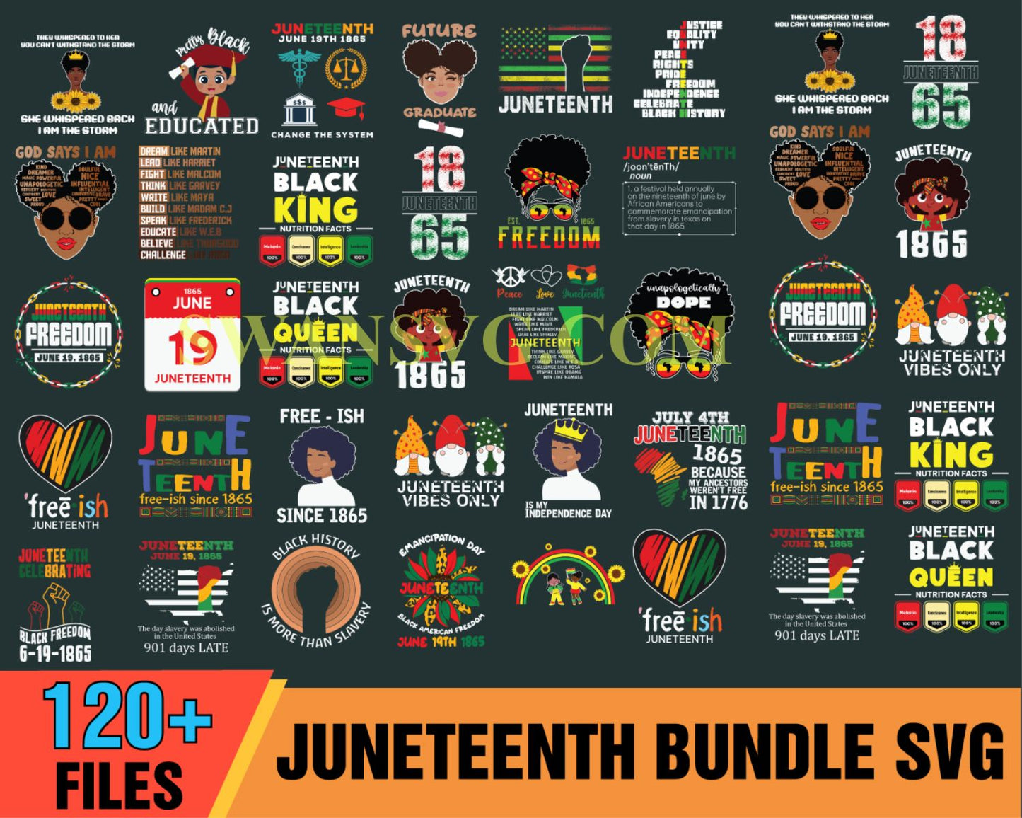 120 Juneteenth Bundle SVG, Black History Svg, Proud Svg, Freedom Day