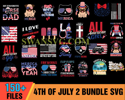 150 4th Of July Bundle SVG, Firework Svg, Happy 4th Of July Svg