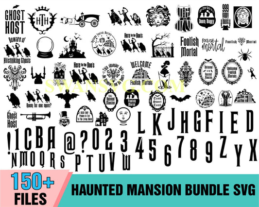 150 Haunted Mansion Bundle SVG, Haunted Mansion, Halloween Svg