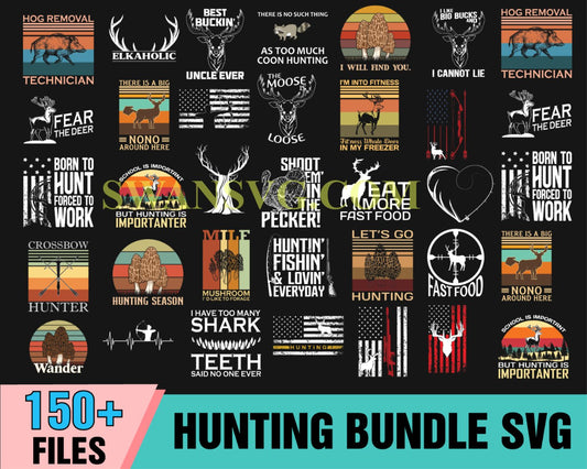 150 Hunting Bundle SVG, Heart Beat Hunting, Hunting Svg, Hunt Svg