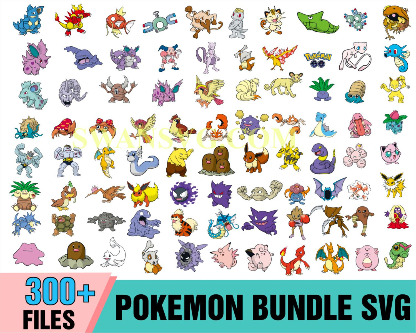 300 Pokemon Bundle SVG, Pokemon Layered, Pokemon Png, Pikachu Svg