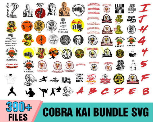 390 Cobra Kai Bundle SVG, Cobra Kai Svg, Cobra Kai Logo, Kai Bundle