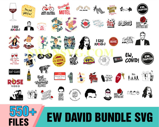 550 EW David Bundle SVG, Movies Svg, David Rose Svg, Tv Show