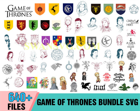 640 Game Of Thrones Bundle SVG, Game Of Thrones Svg, Game Of Thrones