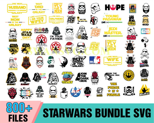 800 Starwars Bundle SVG, Star Wars Svg, Yoda Svg, Mandalorian