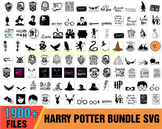 1900 Harry Potter Bundle SVG, Harry Potter Svg, Hogwarts Svg