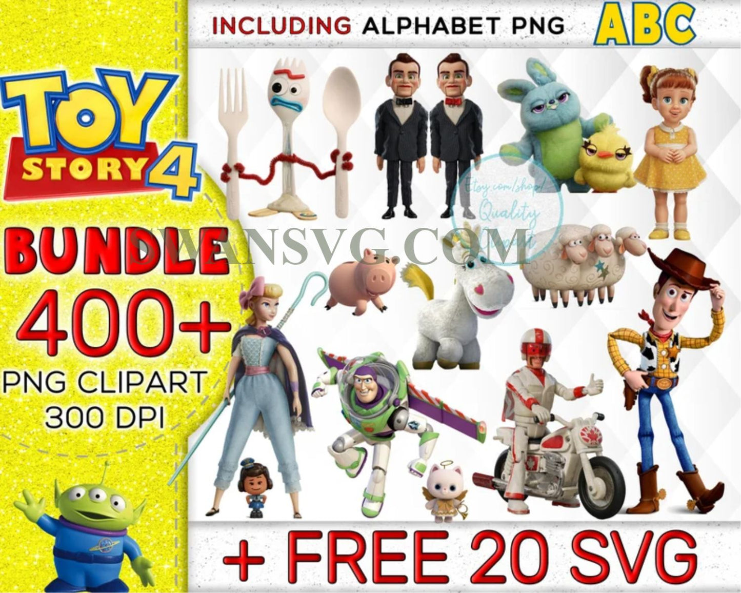 400 TOY STORY Mega Bundle Png, Toy Story Png, Woody Svg