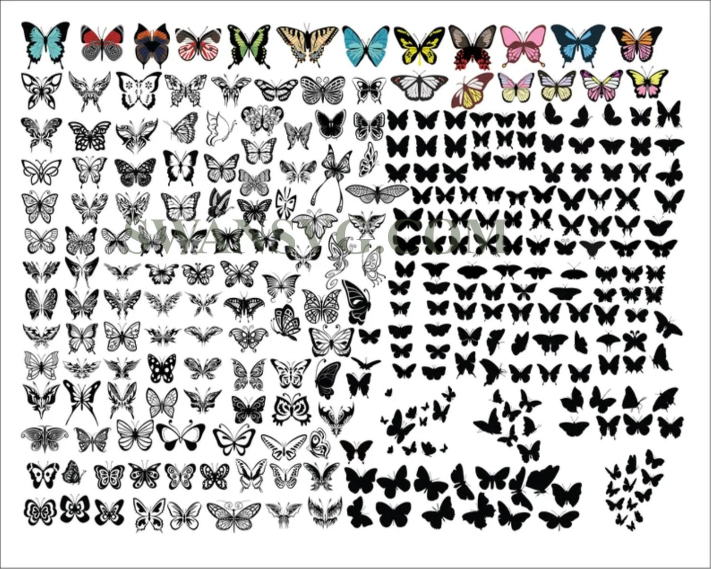 Butterfly SILHOUETTE Bundle SVG, Butterfly Svg, Butterfly Bundle Svg