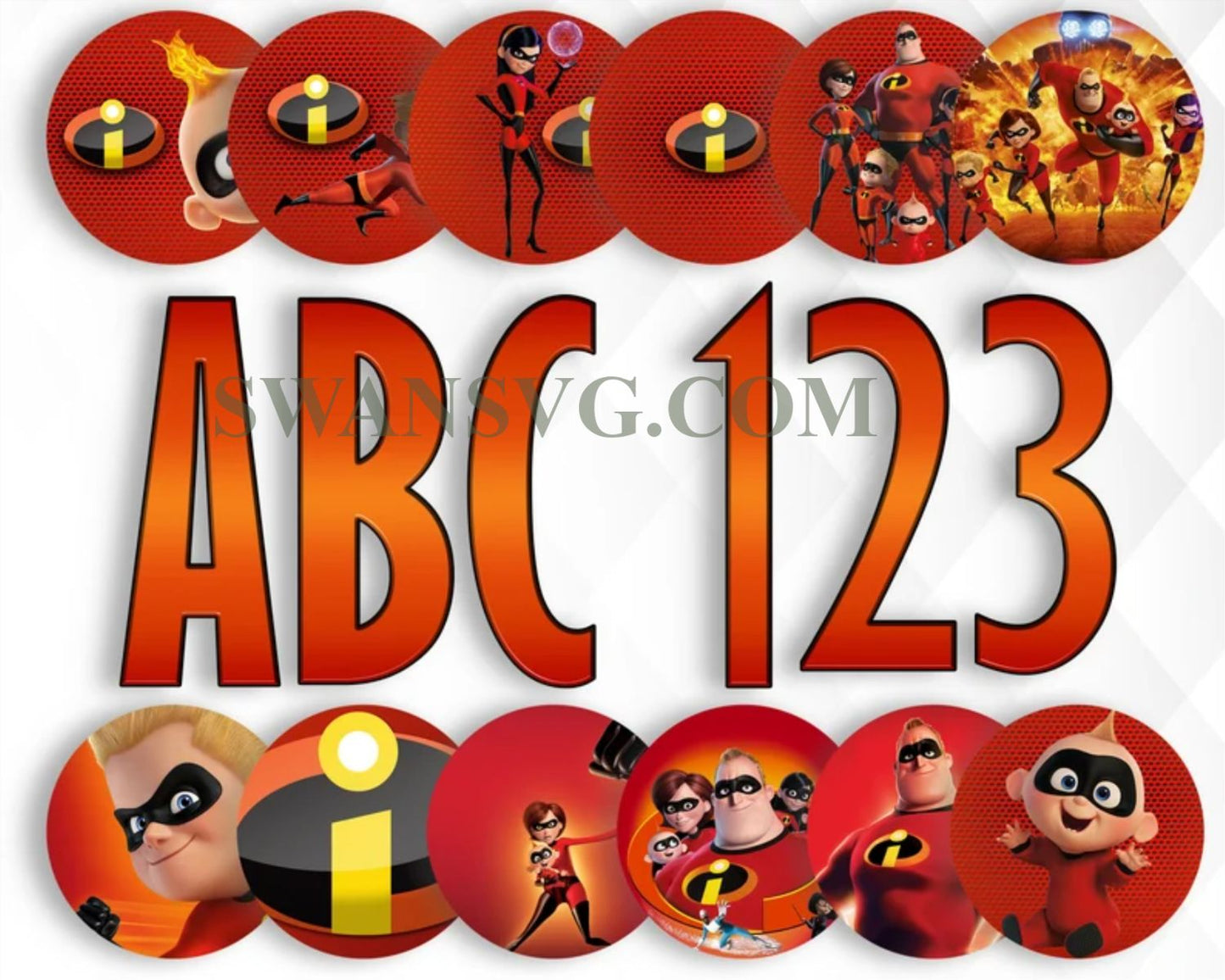 250 Mega Bundle Incredibles Png, Incredibles Png, Incredibles Birthday